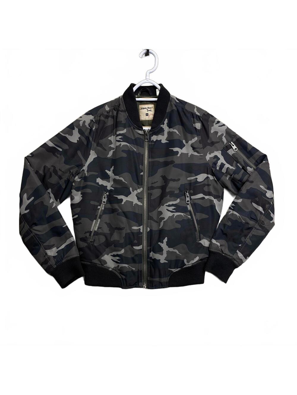 Vintage Y2K Triple Five Soul Camouflage Bomber Jacket Great Shape Size Medium